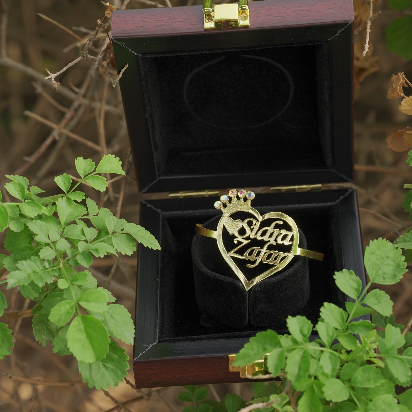 Heart Shaped Name Bangle