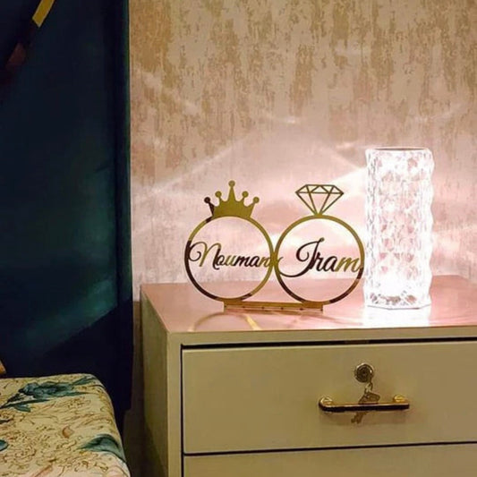 A Customized Engagement Name Stand