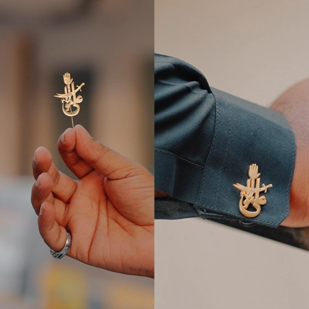 Ali Mola Cufflink & Lapel Pin (2 in one)